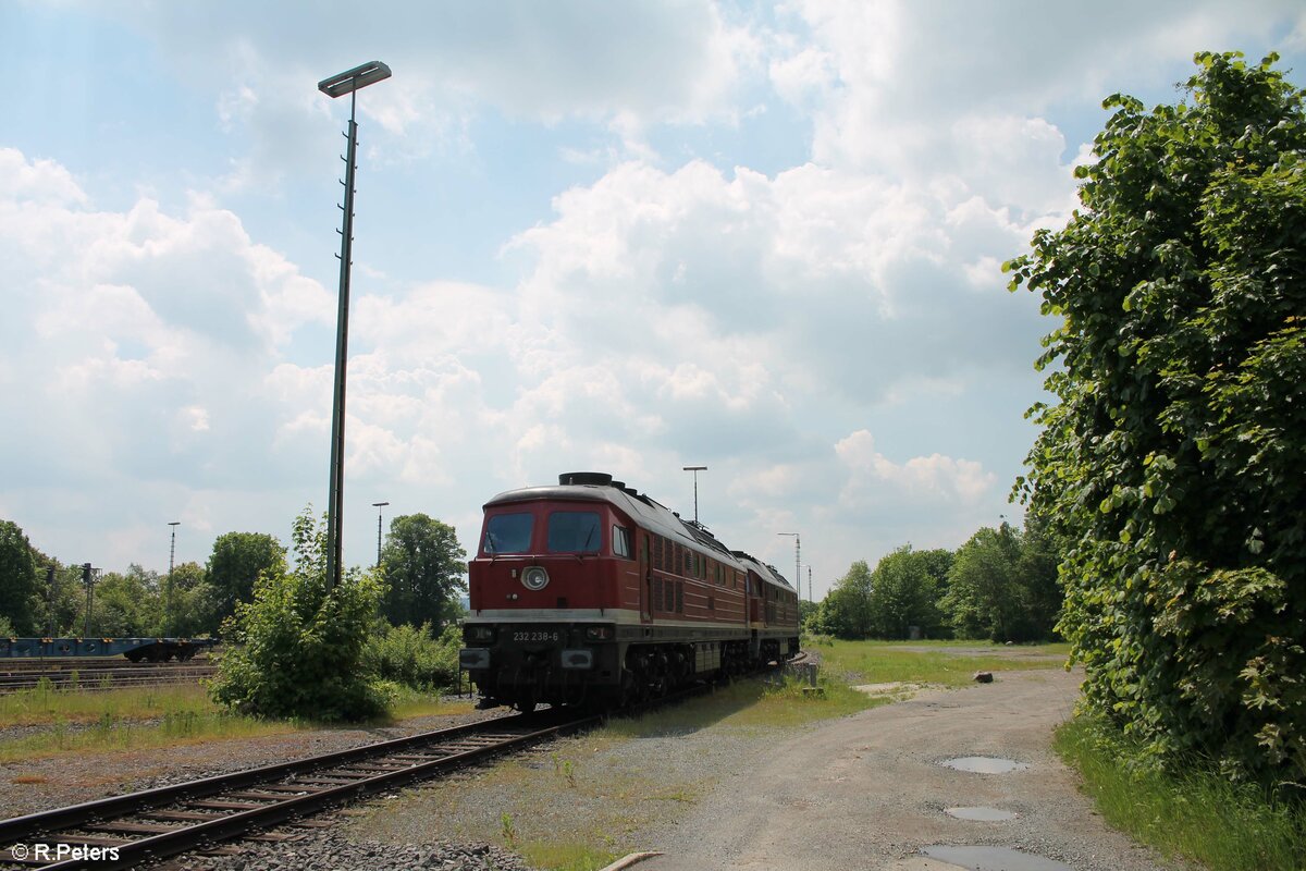 232 238 und 232 068 abgestellt in Marktredwitz. 11.09.21