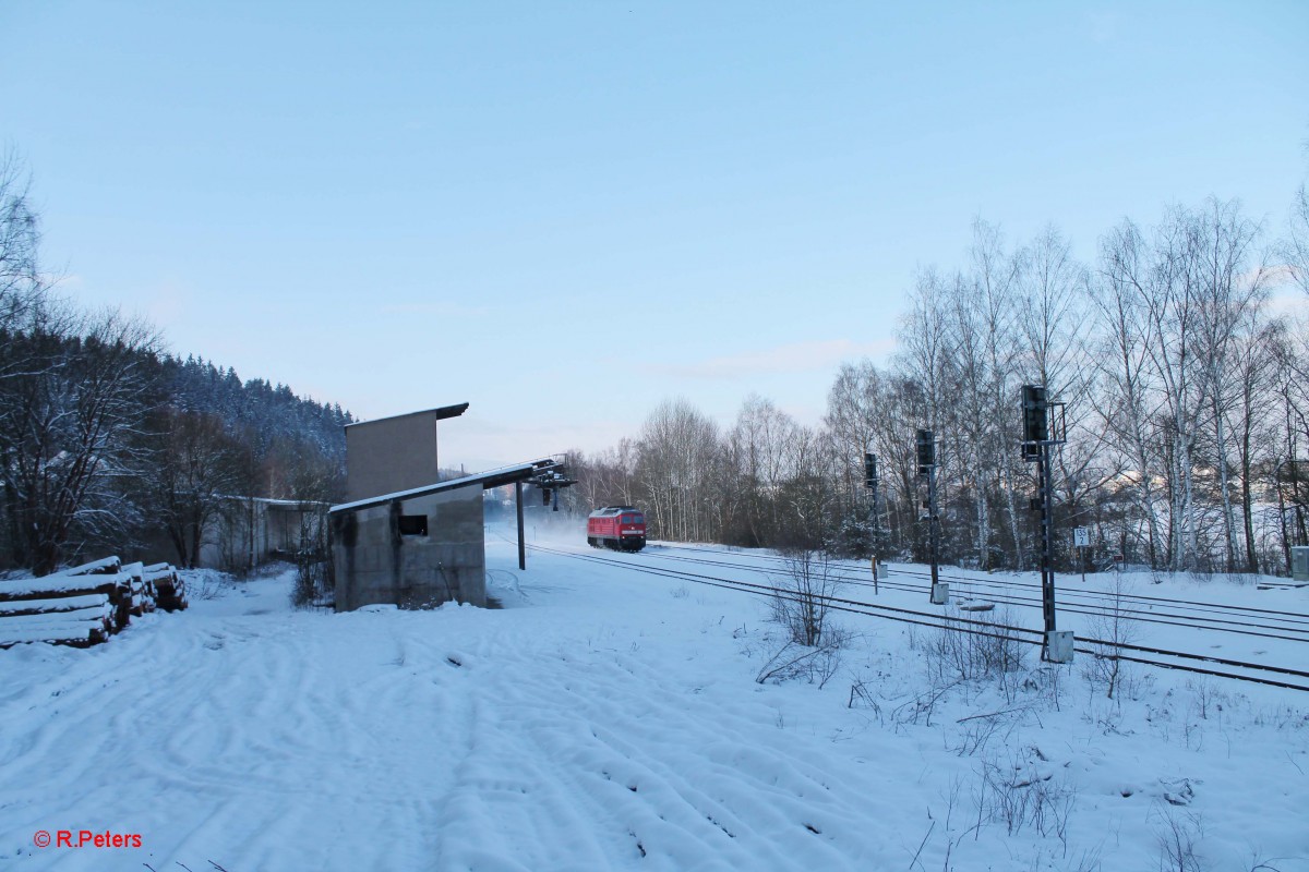 232 259 auf Solo durchfahrt in Arzberg nach Cheb. 01.02.15