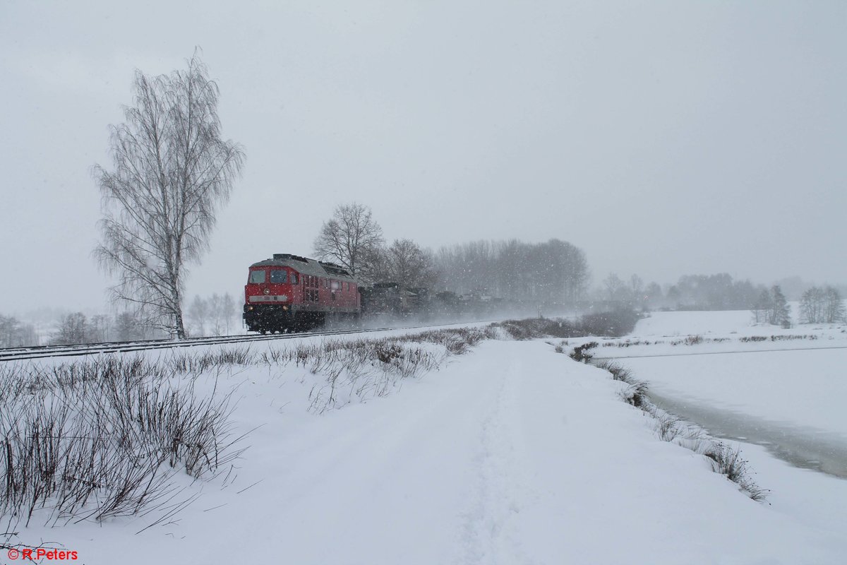 232 469 mit dem M49334 nach Vilseck südlich von Wiesau/Oberpfalz. 26.01.21