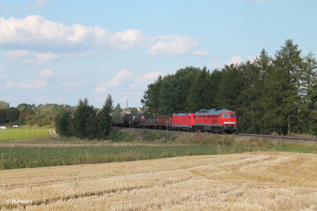 232 569-4 + 185 341-5 mit dem 51651 Leipzig Engelsdorf - Nürnberg bei Waldershof. 27.08.14