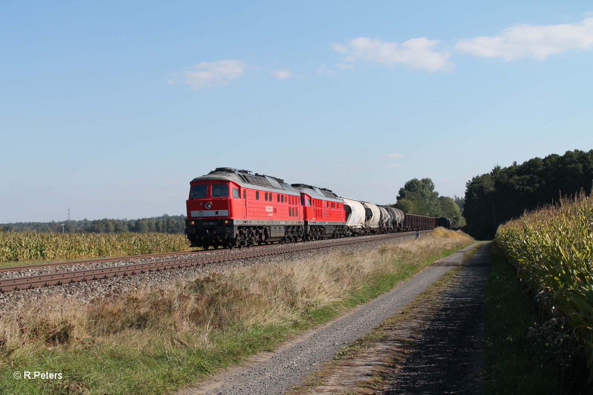 232 589-2 + 233 367-2 mit dem 45369 Nrnberg - Cheb bei Oberteich. 01.10.13