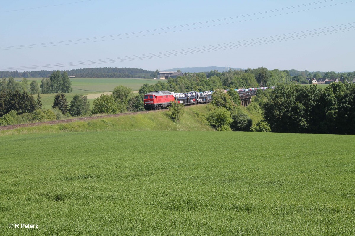 232 609-8 überquert mit dem GA49966 XTCH - NNT das Seußener Viadukt. 05.06.15