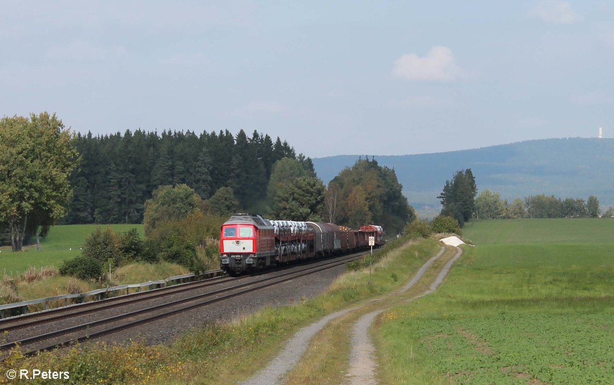 232 909-8 zieht bei neudes den EZ 51617 Zwickau - Nürnberg. 23.09.17