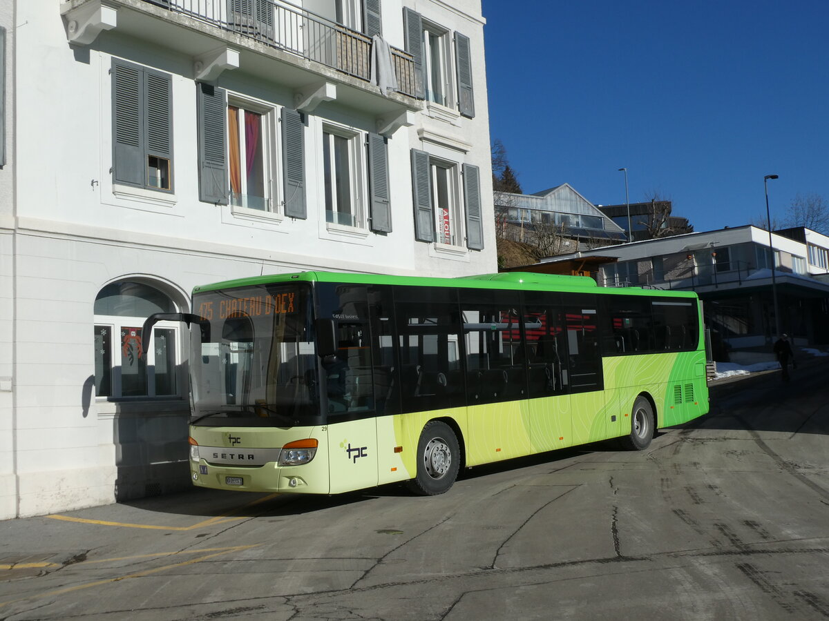 (232'267) - TPC Aigle - Nr. 29/VD 263'041 - Setra (ex Volnbusz, H-Budapest) am 22. Januar 2022 beim Bahnhof Leysin-Feydey