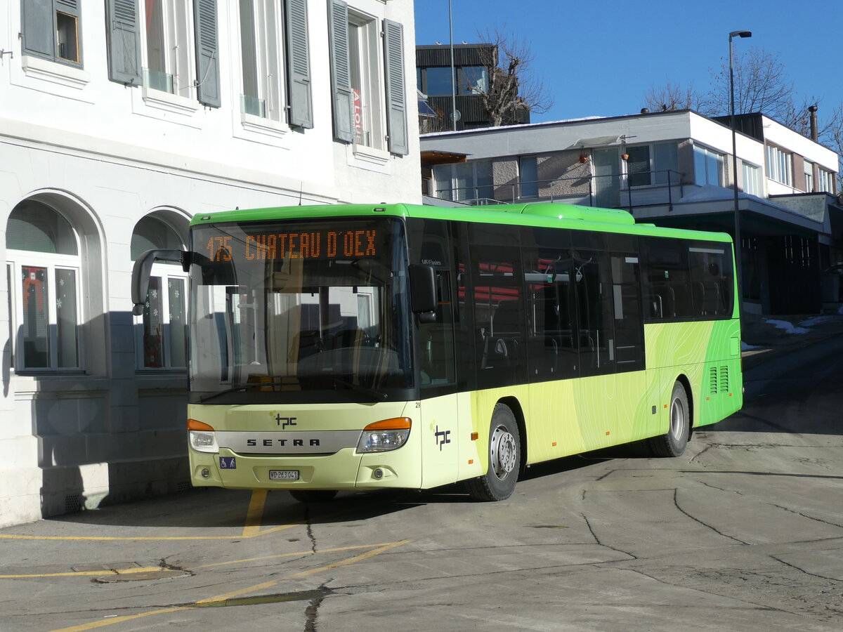 (232'270) - TPC Aigle - Nr. 29/VD 263'041 - Setra (ex Volnbusz, H-Budapest) am 22. Januar 2022 beim Bahnhof Leysin-Feydey