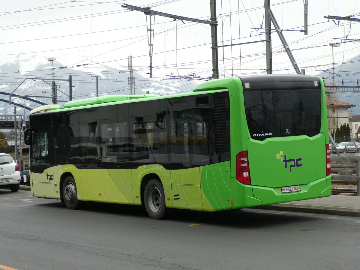 (232'585) - TPC Aigle - Nr. 659/VS 521'362 - Mercedes (ex Wegis, D-Bermatingen) am 31. Januar 2022 beim Bahnhof Aigle