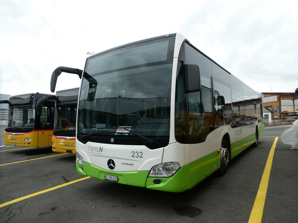 (232'712) - transN, La Chaux-de-Fonds - Nr. 232/NE 195'232 - Mercedes am 6. Februar 2022 in Kerzers, Interbus 