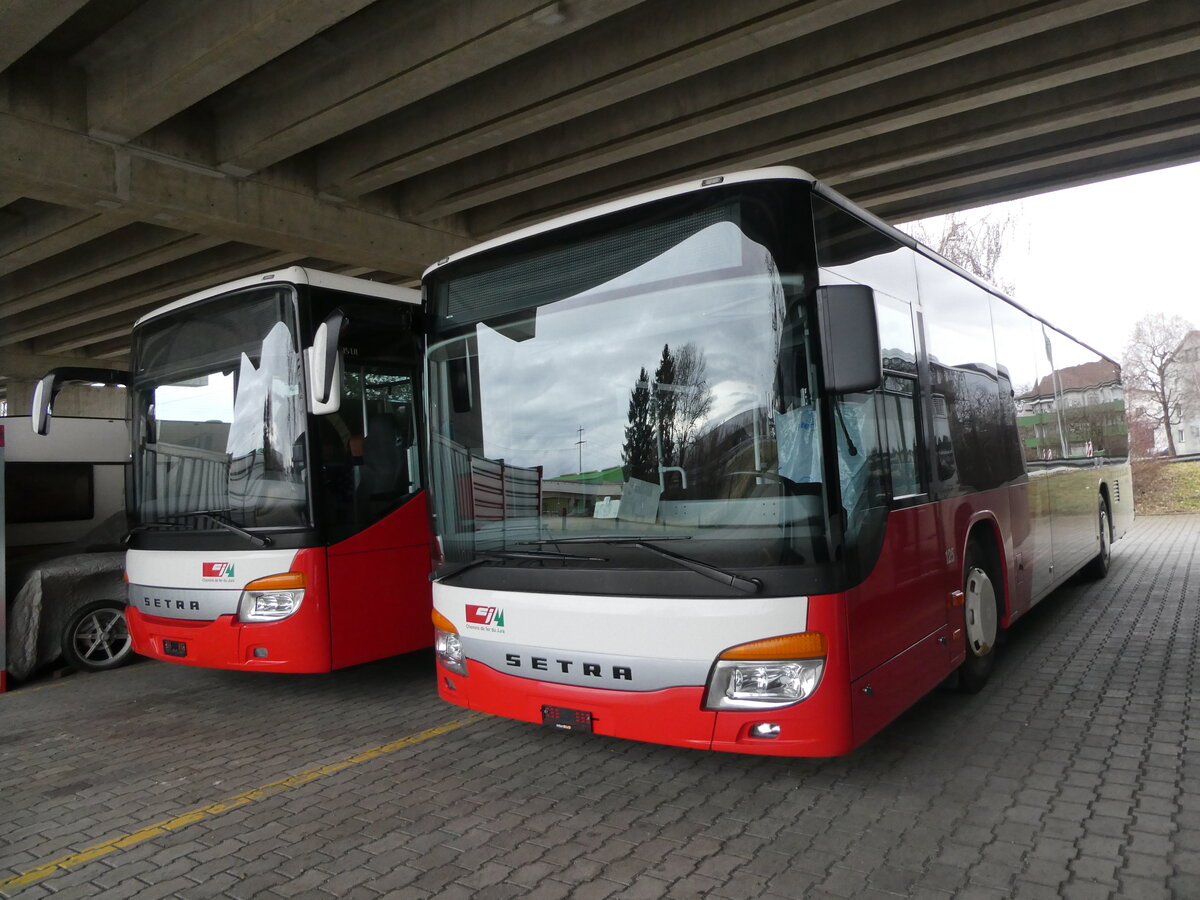 (232'723) - CJ Tramelan - Nr. 125 - Setra am 6. Februar 2022 in Kerzers, Murtenstrasse