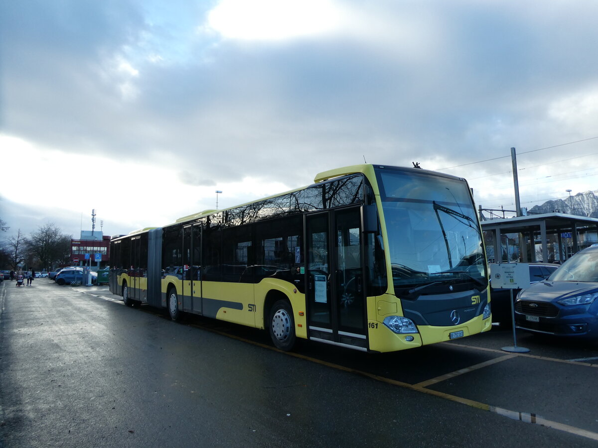 (232'739) - STI Thun - Nr. 161/BE 752'161 - Mercedes am 7. Februar 2022 in Thun, CarTerminal