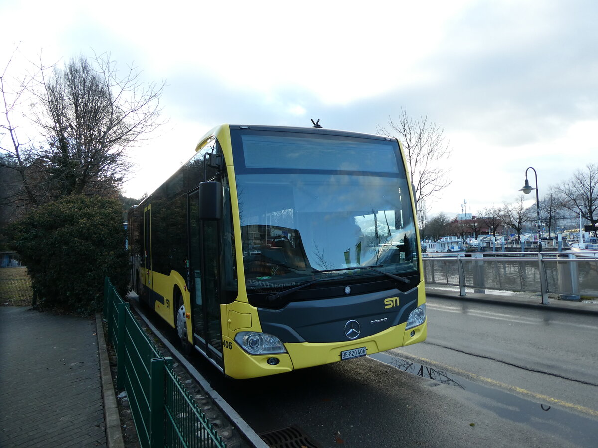 (232'741) - STI Thun - Nr. 406/BE 820'406 - Mercedes am 7. Februar 2022 bei der Schifflndte Thun