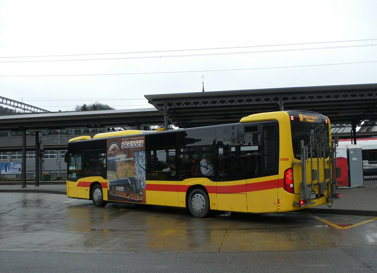 (232'922) - ASW Wintersingen - Nr. 1999/BL 7678 - Mercedes am 14. Februar 2022 beim Bahnhof Sissach