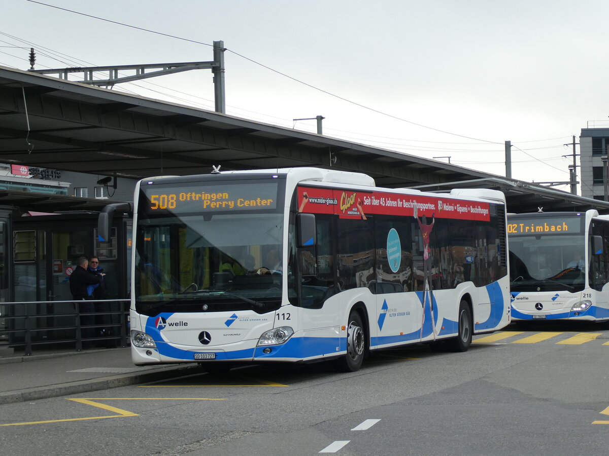 (232'938) - BOGG Wangen b.O. - Nr. 112/SO 103'727 - Mercedes am 14. Februar 2022 beim Bahnhof Olten