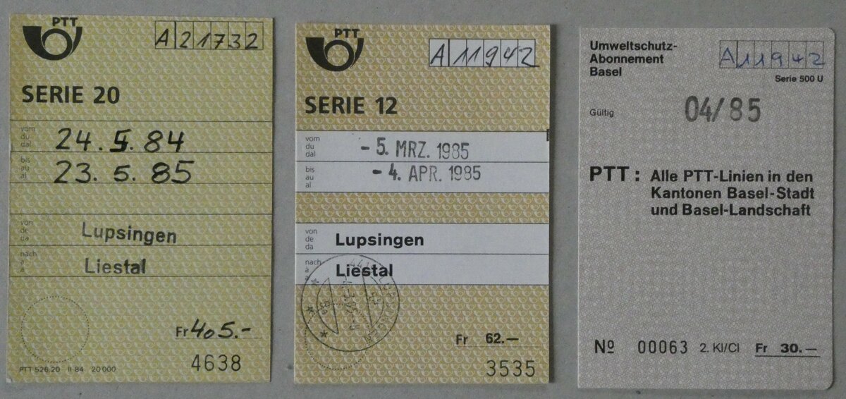 (232'956) - Postauto-Abonnemente am 14. Februar 2022 in Thun