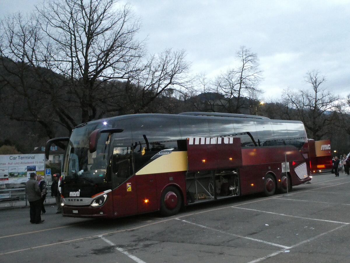 (232'996) - Marti, Kallnach - Nr. 4/BE 572'204 - Setra am 20. Februar 2022 in Thun, CarTerminal