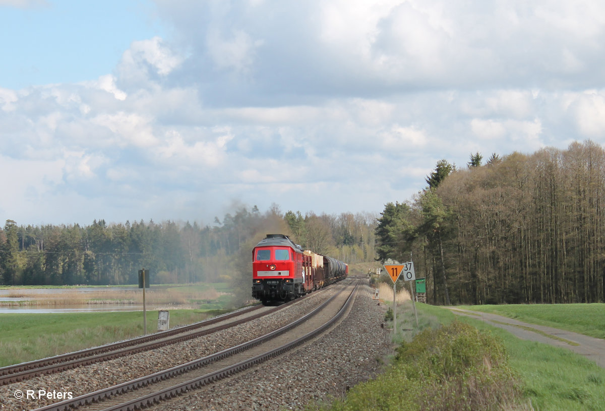 233 093 zieht bei Oberteich den 51717 Nürnberg - Seddin Frankenwald Umleiter. 24.04.16