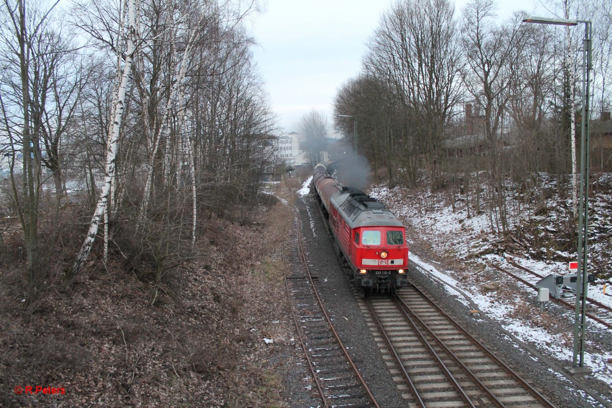 233 112 fährt mit dem 45366 Cheb - Nürnberg in Marktredwitz ein. 04.03.16