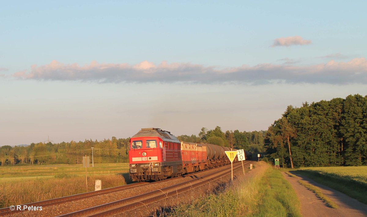 233 127-0 mit dem abendlichen 51716 NNR - LE Frankenwaldumleiter bei Oberteich. 22.06.16