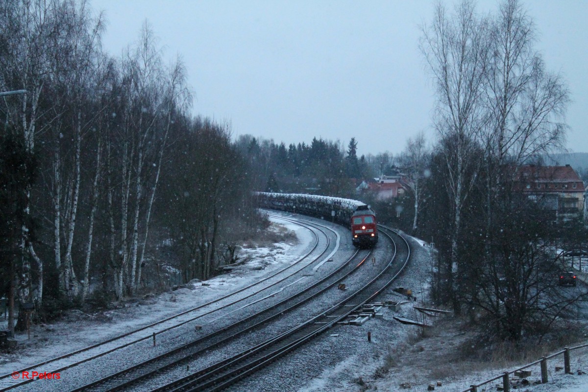 233 176 bei der Einfahrt in Marktredwitz mit dem 51683 Zwickau - Nürnberg. 28.02.15