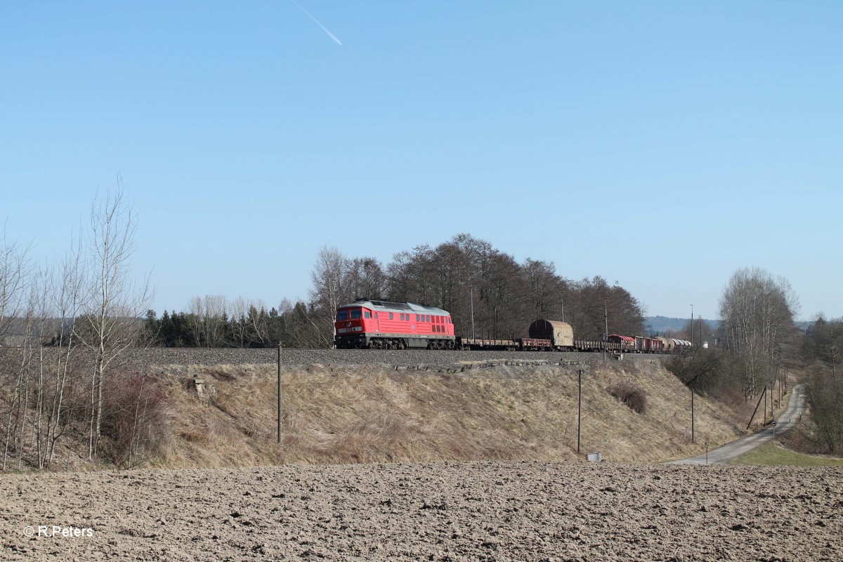 233 219-5 mit dem Frankenwaldumleiter EZ51744 bei Pechbrunn. 11.03.14