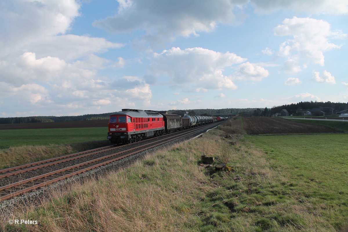 233 219-5 zieht bei Neudes mit dem 51724 NNR LLE Frankenwald Umleiter vorbei. 14.04.16