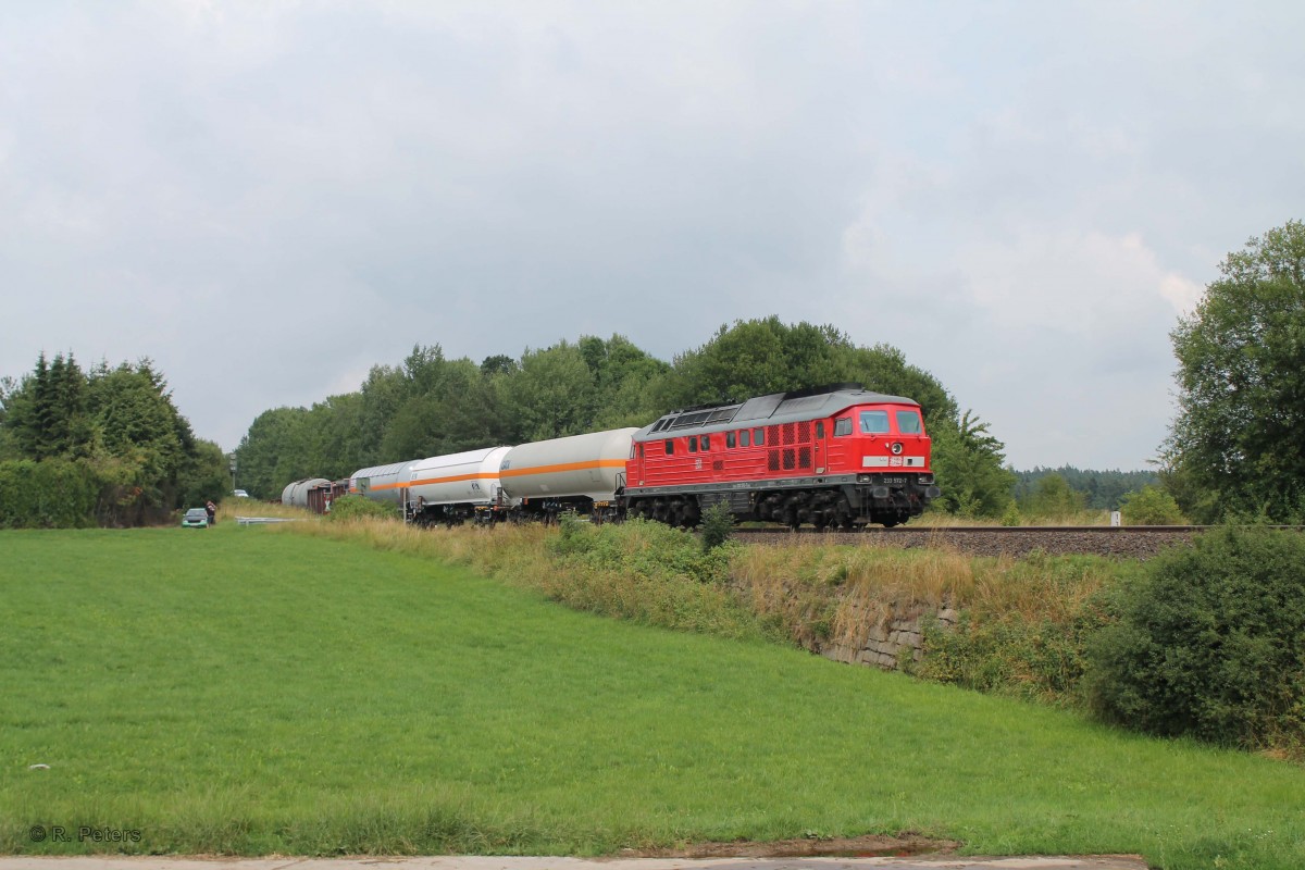 233 572-7 mit Gasgesselzug bei Schönefeld. 21.07.14