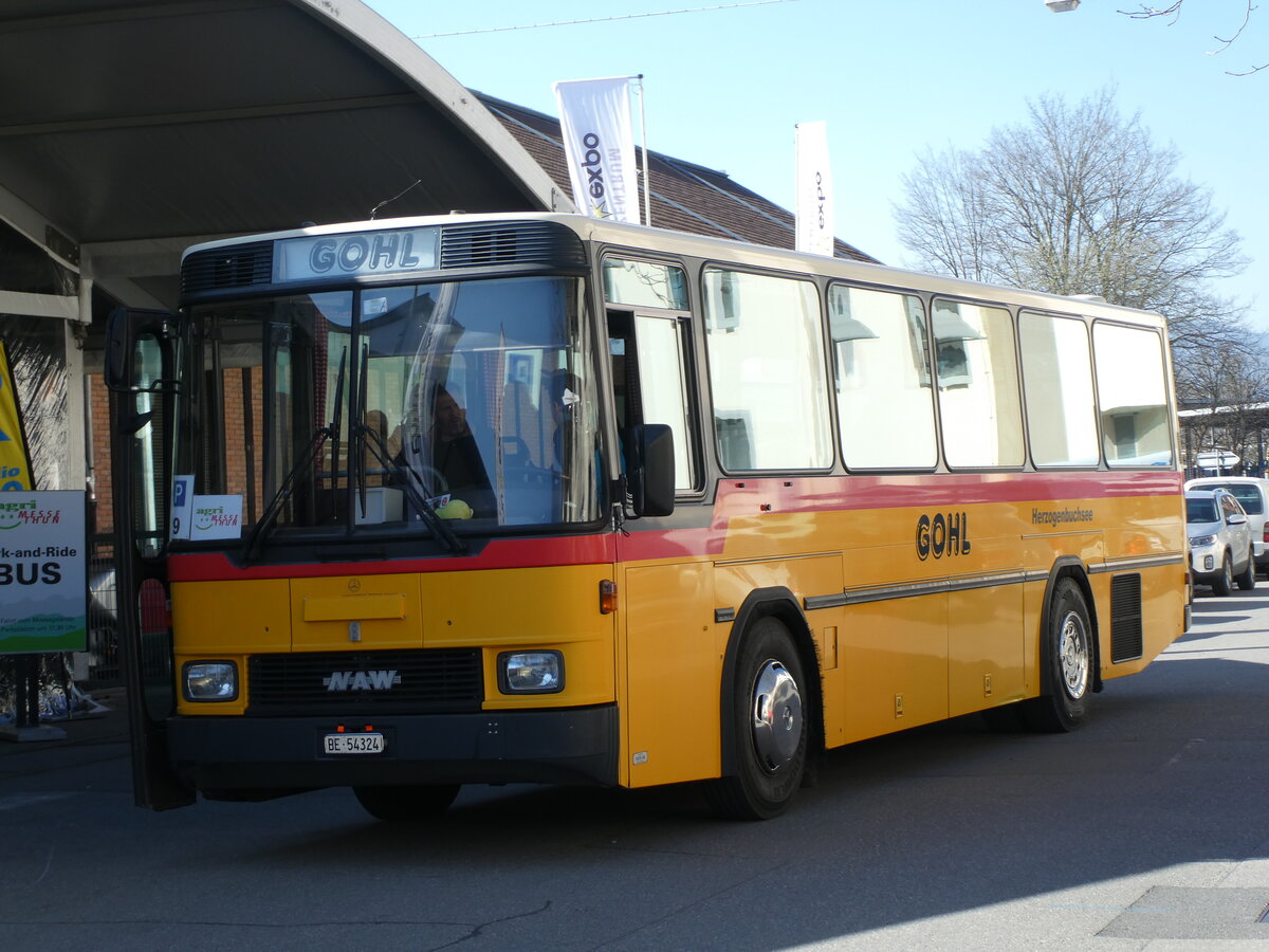 (233'358) - Gohl, Herzogenbuchsee - Nr. 11/BE 54'324 - NAW/Hess (ex Flury, Balm; ex Steiner, Altbron Nr. 11) am 3. Mrz 2022 in Thun, Expo