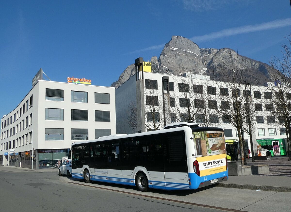 (233'514) - BSW Sargans - Nr. 348/SG 297'515 - MAN am 8. Mrz 2022 beim Bahnhof Sargans