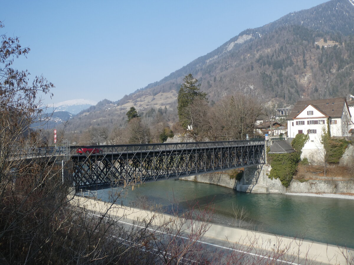 (233'750) - Rheinbrcke am 11. Mrz 2022 in Reichenau-Tamins