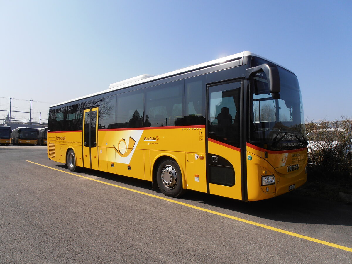 (234'027) - PostAuto Bern - BE 609'082 - Iveco am 20. Mrz 2022 in Yverdon, Garage