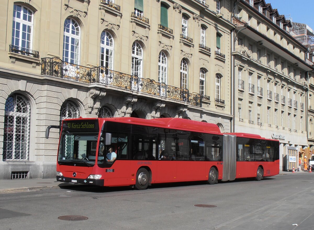 (234'125) - Bernmobil, Bern - Nr. 848/BE 671'848 - Mercedes am 28. Mrz 2022 in Bern, Bundesplatz