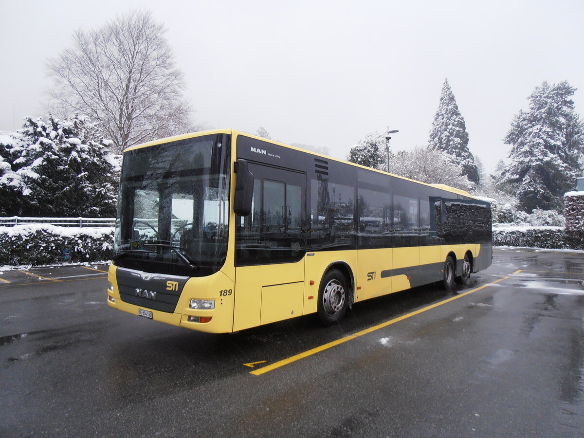 (234'159) - STI Thun - Nr. 189/BE 804'189 - MAN am 2. April 2022 bei der Schifflndte Thun