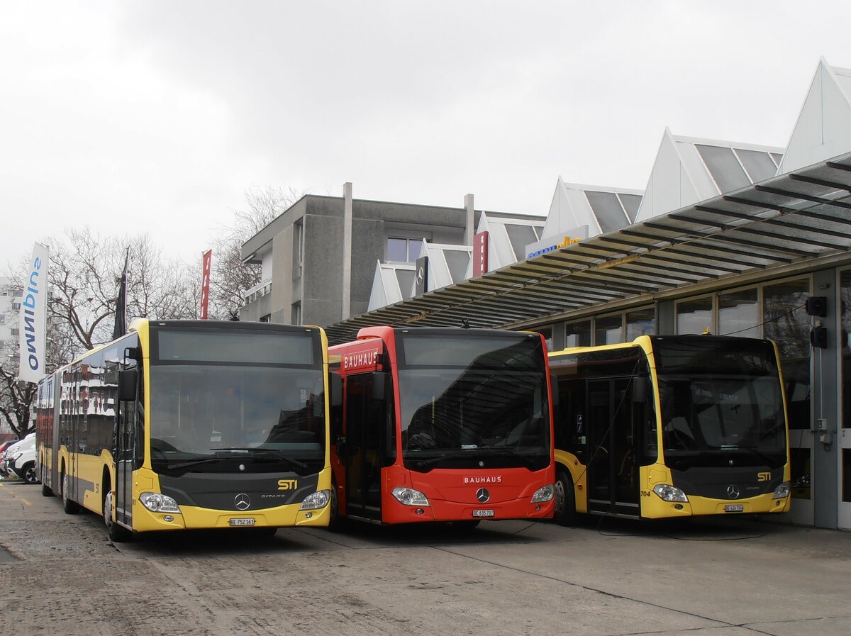 (234'166) - STI Thun - Nr. 161/BE 752'161 - Mercedes am 3. April 2022 in Thun, Garage