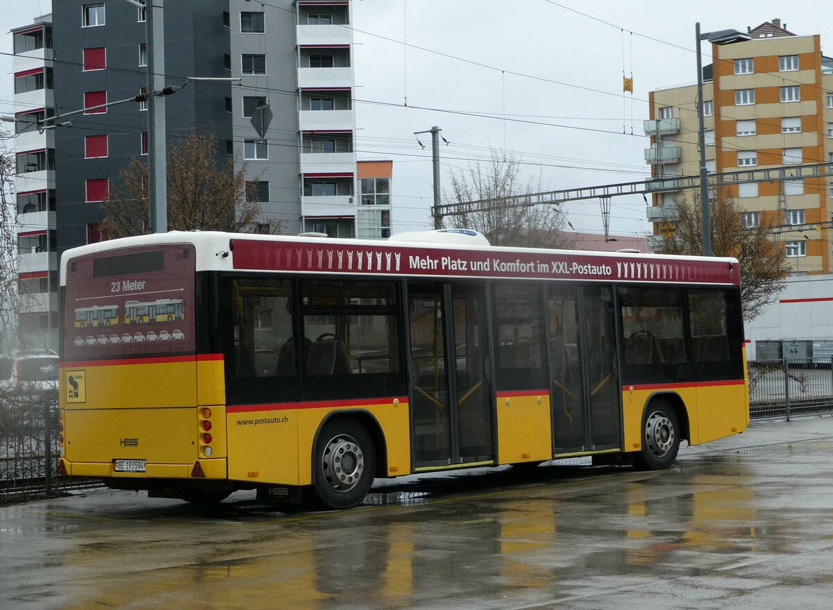 (234'223) - PostAuto Bern - BE 193'594 - Lanz+Marti/Hess Personenanhnger (ex Klopfstein, Laupen) am 8. April 2022 beim Bahnhof Ddingen