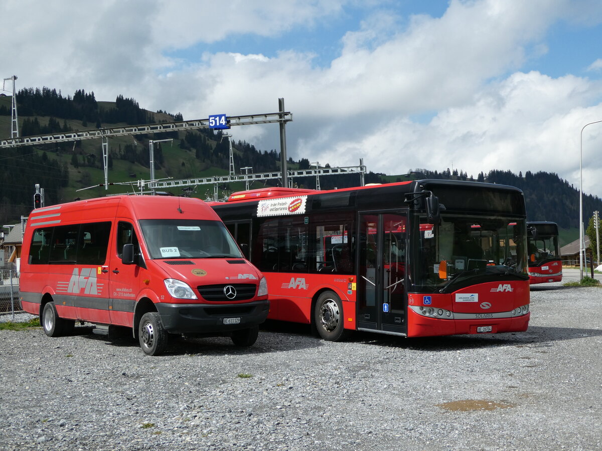 (234'841) - AFA Adelboden - Nr. 52/BE 611'129 - Mercedes am 26. April 2022 beim Bahnhof Zweisimmen