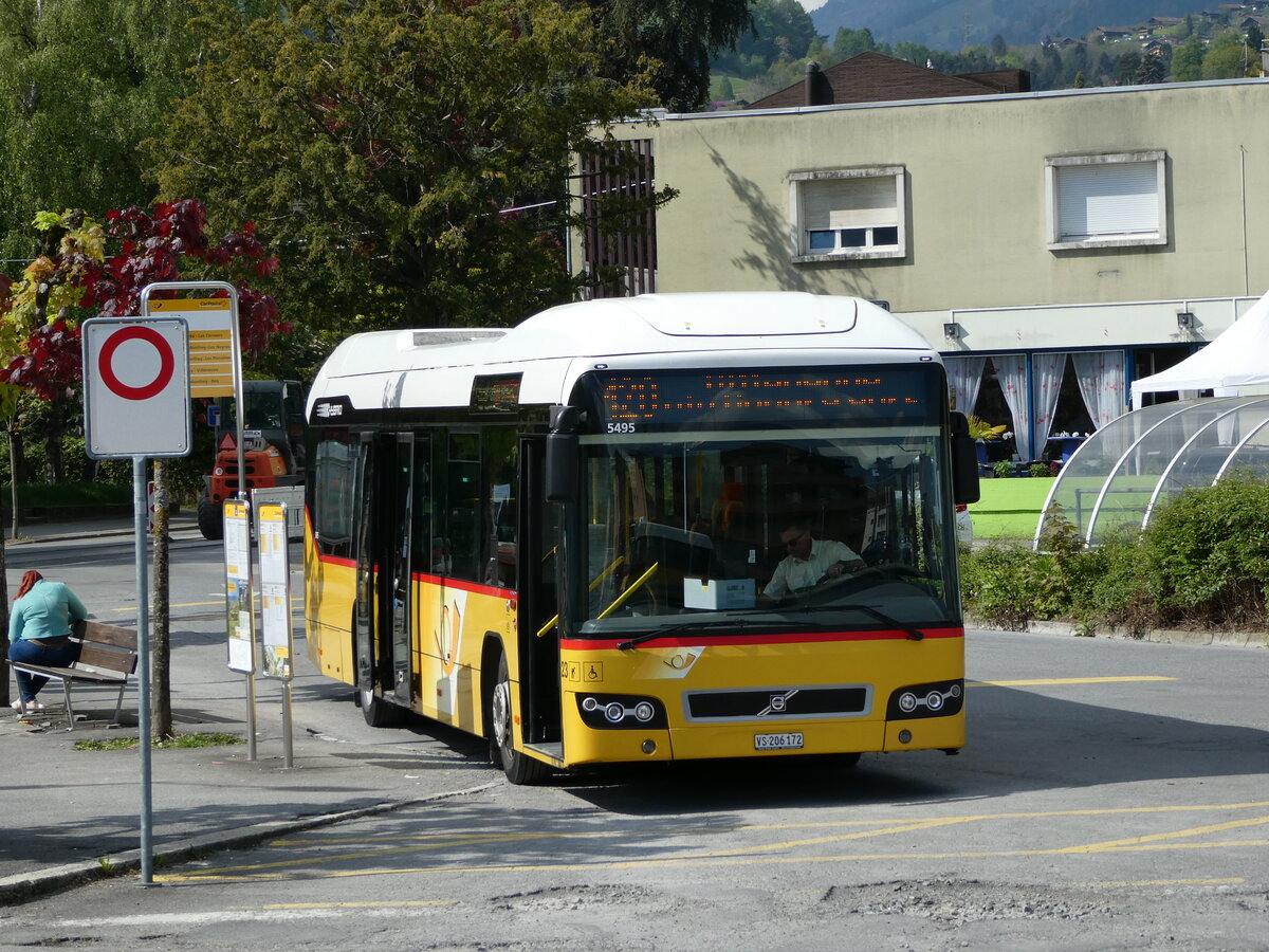 (234'909) - MOB Montreux - Nr. 23/VS 206'172 - Volvo (ex TPC Aigle Nr. CP22) am 30. April 2022 beim Bahnhof Monthey CFF