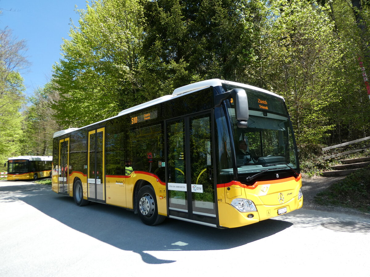 (235'014) - Stutz, Jonen - Nr. 413/AG 114'262 - Mercedes am 2. Mai 2022 beim Bahnhof Uetliberg