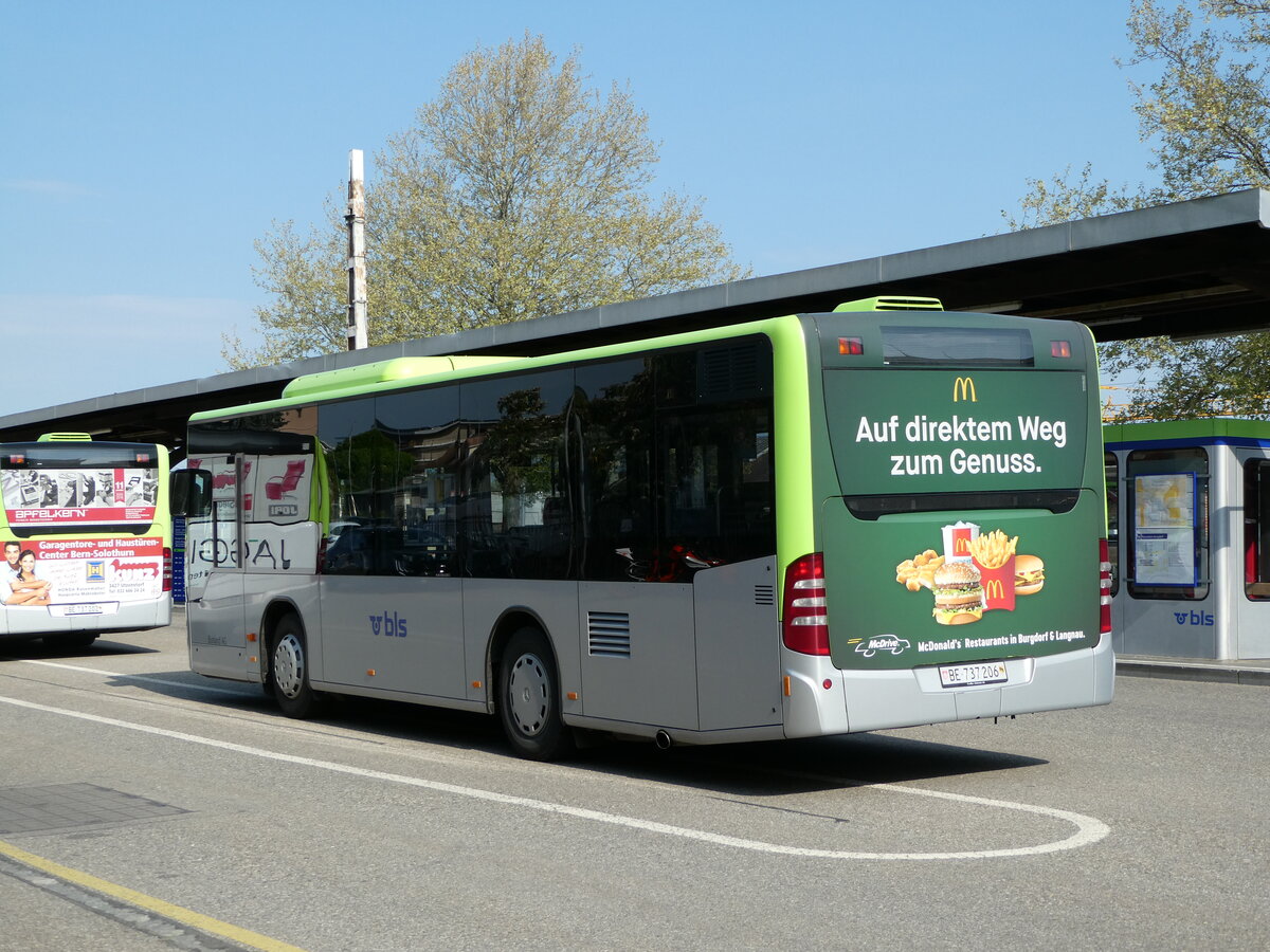 (235'092) - Busland, Burgdorf - Nr. 206/BE 737'206 - Mercedes am 4. Mai 2022 beim Bahnhof Burgdorf