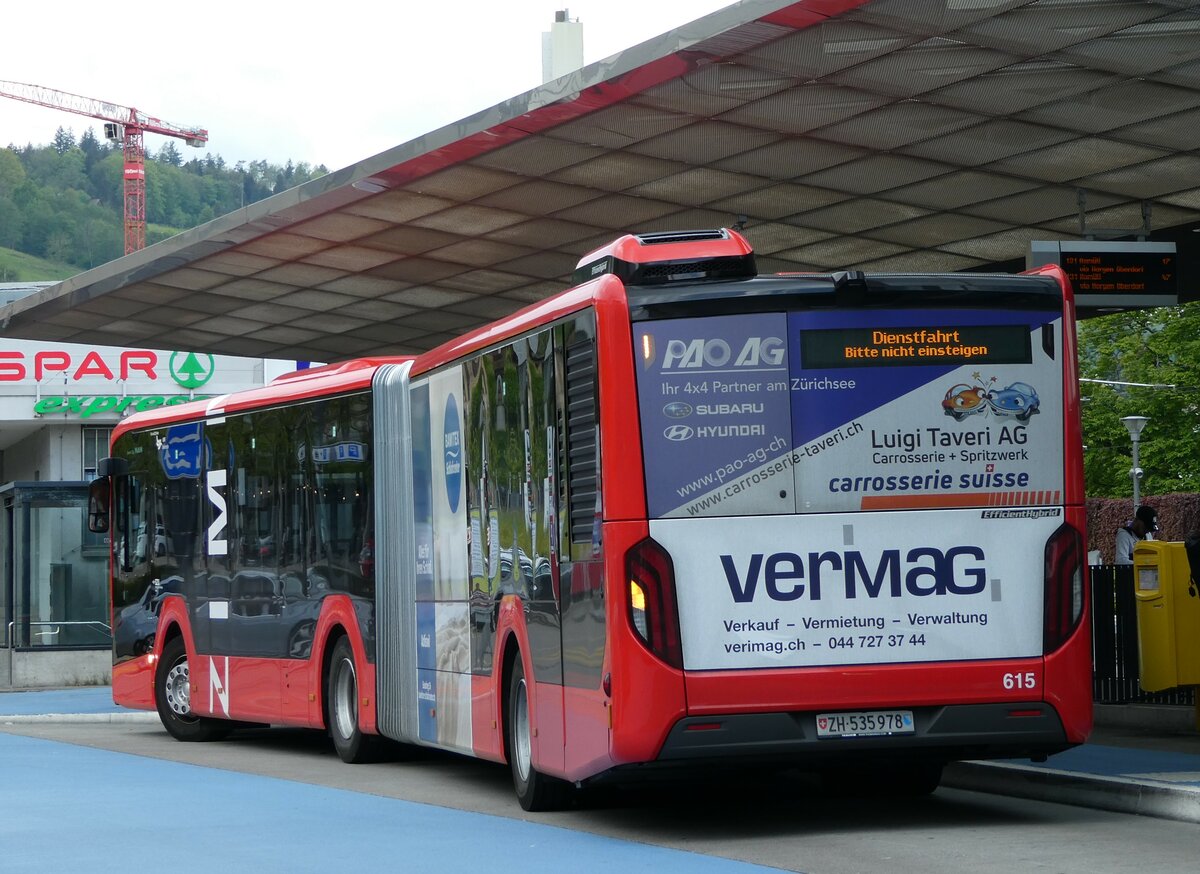 (235'149) - AHW Horgen - Nr. 615/ZH 535'978 - MAN am 4. Mai 2022 beim Bahnhof Horgen