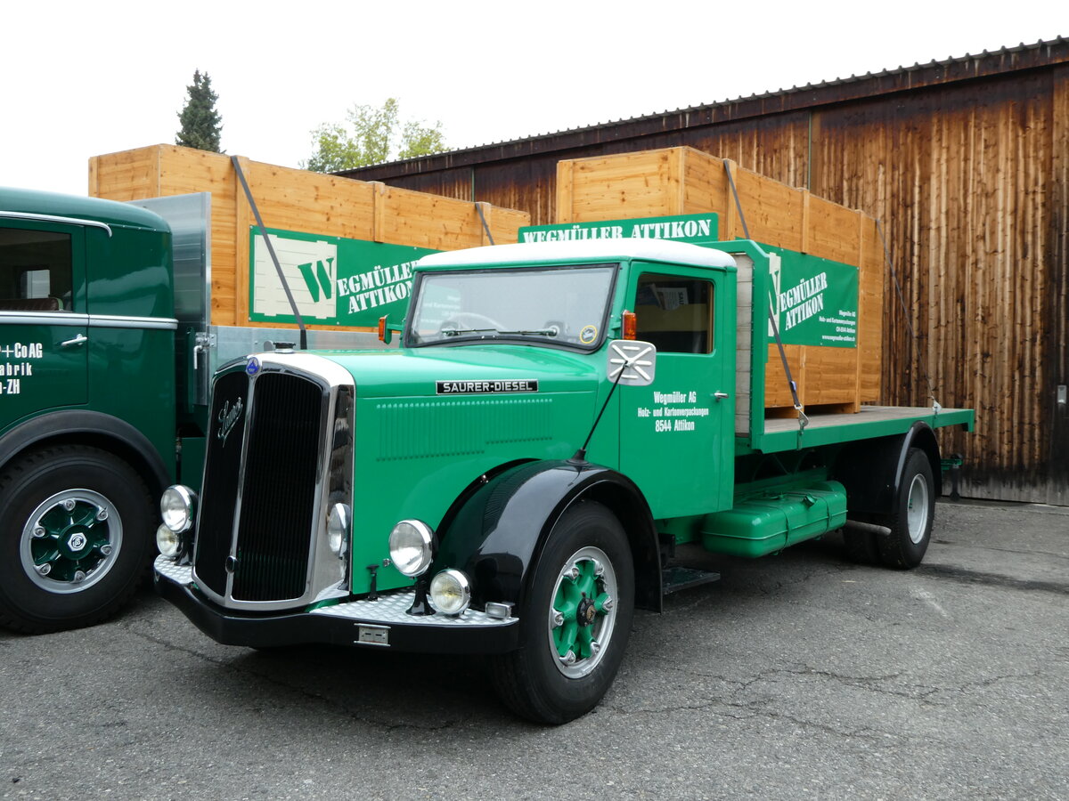(235'283) - Wegmller, Attikon - Saurer am 7. Mai 2022 in Attikon, Wegmller