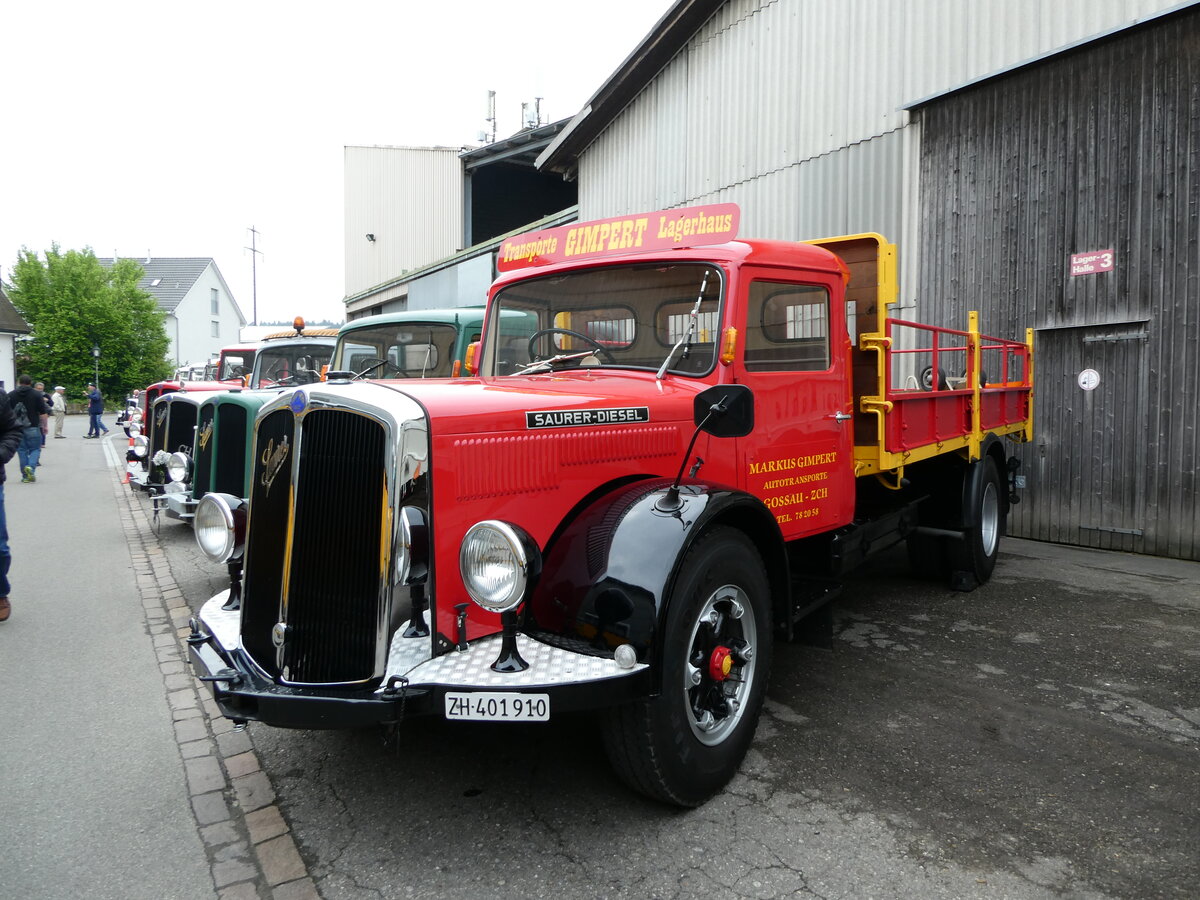 (235'289) - Gimpert, Gossau - ZH 401'910 - Saurer am 7. Mai 2022 in Attikon, Wegmller