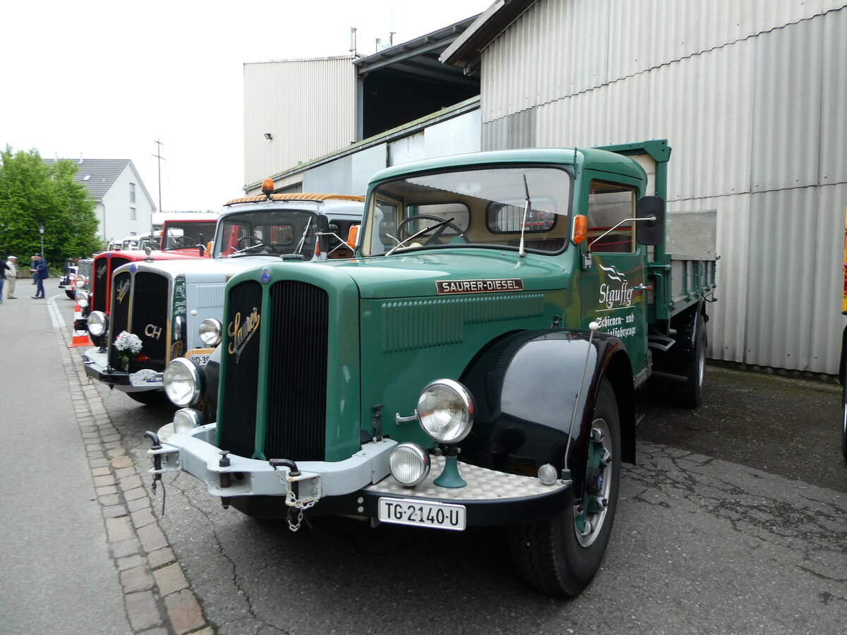 (235'290) - Stauffer - TG 2140 U - Saurer am 7. Mai 2022 in Attikon, Wegmller