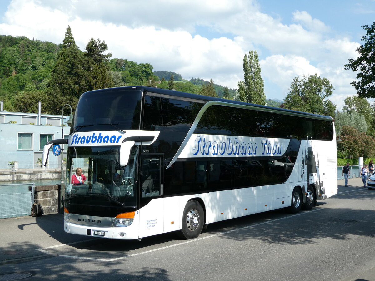 (235'564) - Straubhaar, Thun - Nr. 3/BE 206'633 - Setra am 14. Mai 2022 bei der Schifflndte Thun