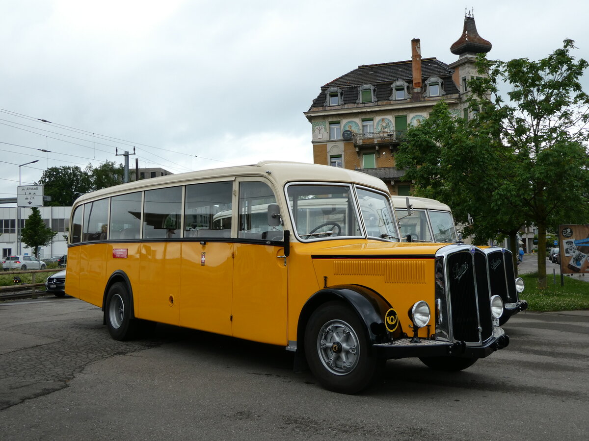 (235'761) - Baumgartner, Horn - SG 40'791 - Saurer am 21. Mai 2022 beim Bahnhof Arbon