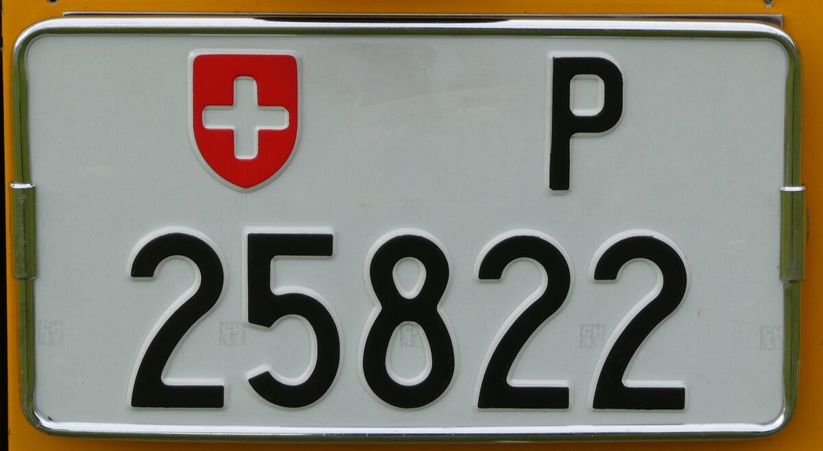 (235'811) - Nummernschild - P 25'822 - am 21. Mai 2022 in Arbon, Arbon Classics