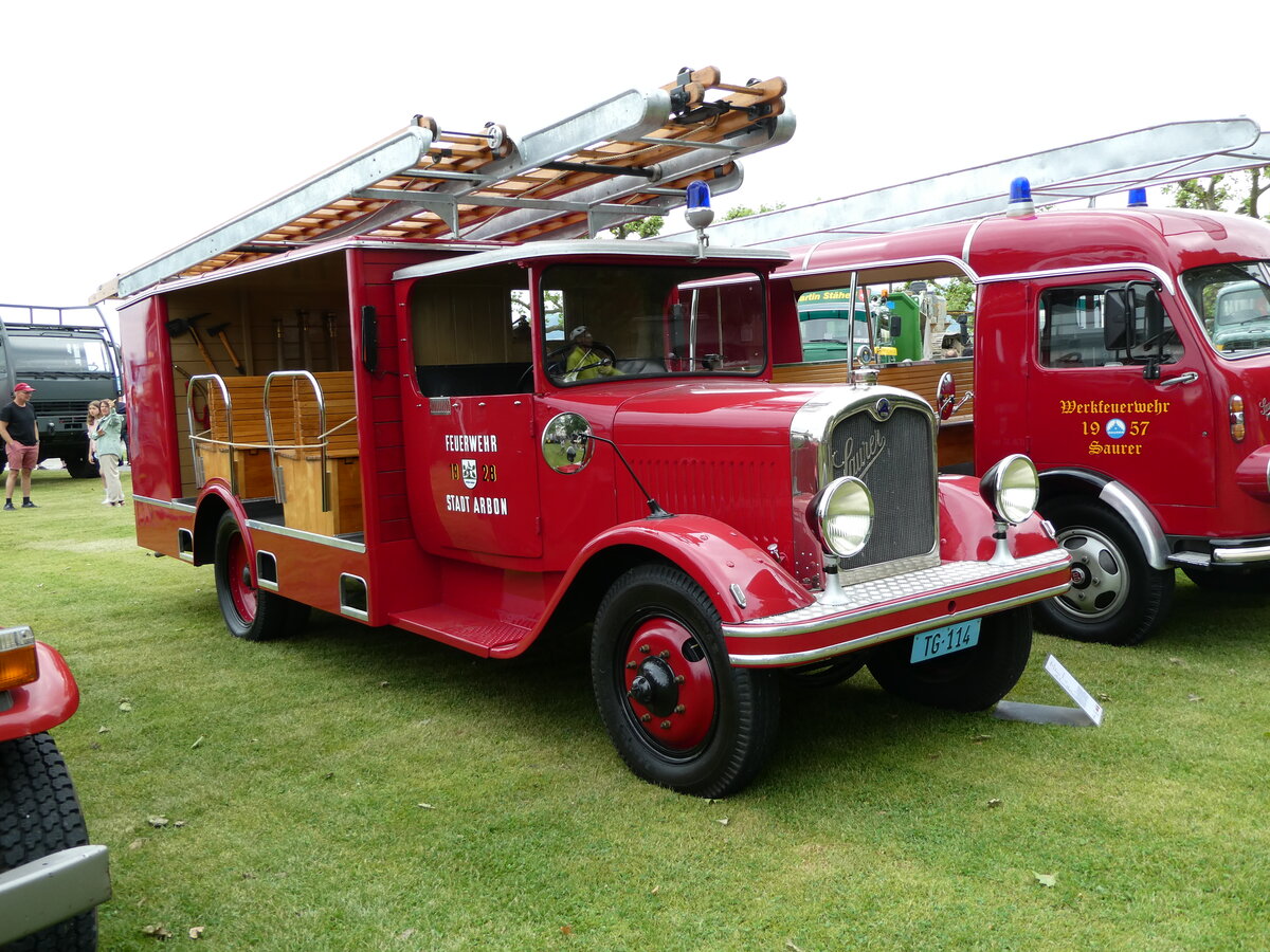 (235'968) - Feuerwehr, Arbon - TG 114 - Saurer am 21. Mai 2022 in Arbon, Arbon Classics