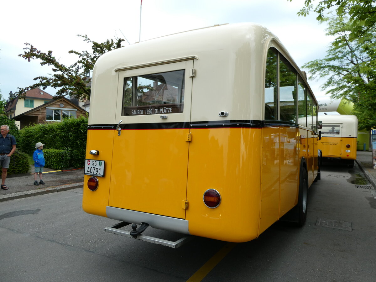 (235'983) - Baumgartner, Horn - SG 40'791 - Saurer/Saurer (ex Oldi-Reisen, Matzingen) am 21. Mai 2022 in Arbon, Arbon Classics