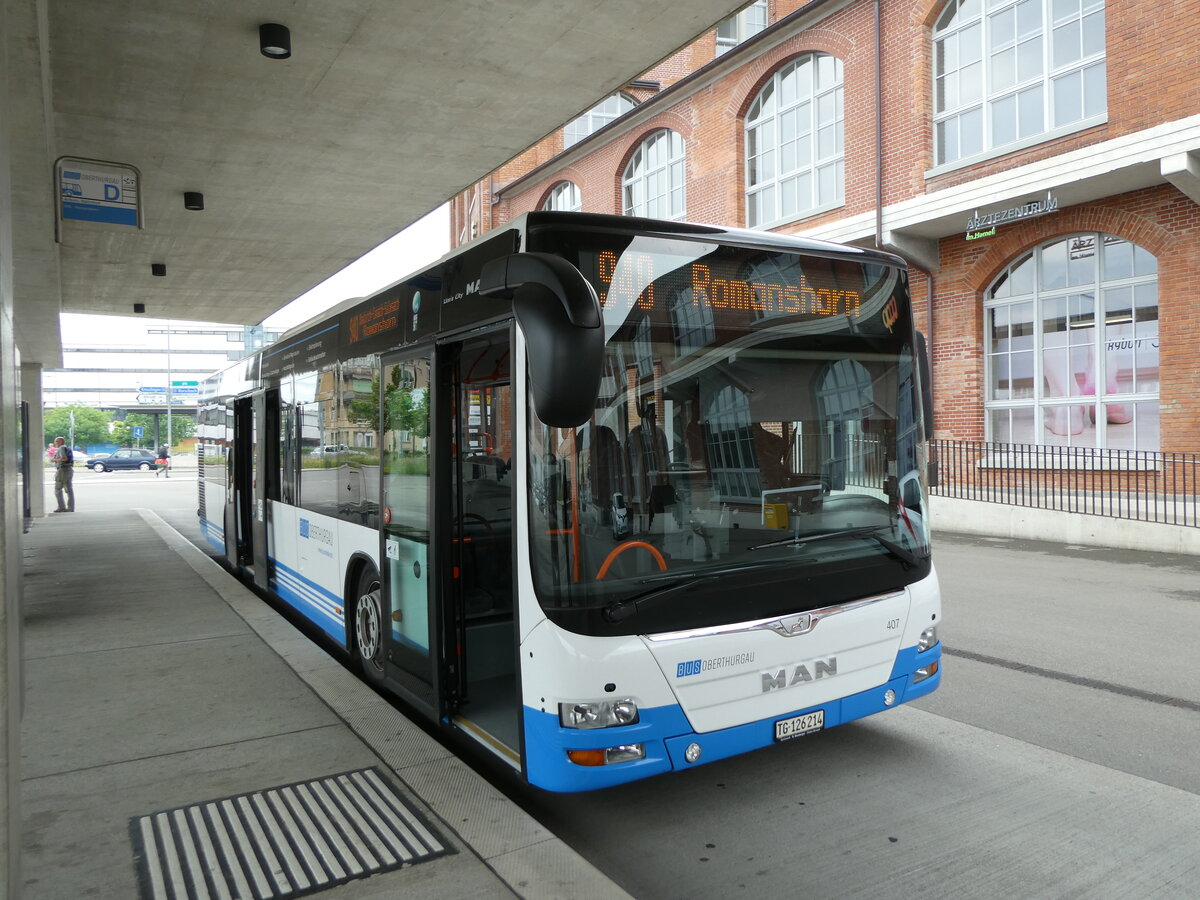 (235'996) - BOTG Amriswil - Nr. 407/TG 126'214 - MAN (ex Nr. 4) am 21. Mai 2022 in Arbon, Bushof