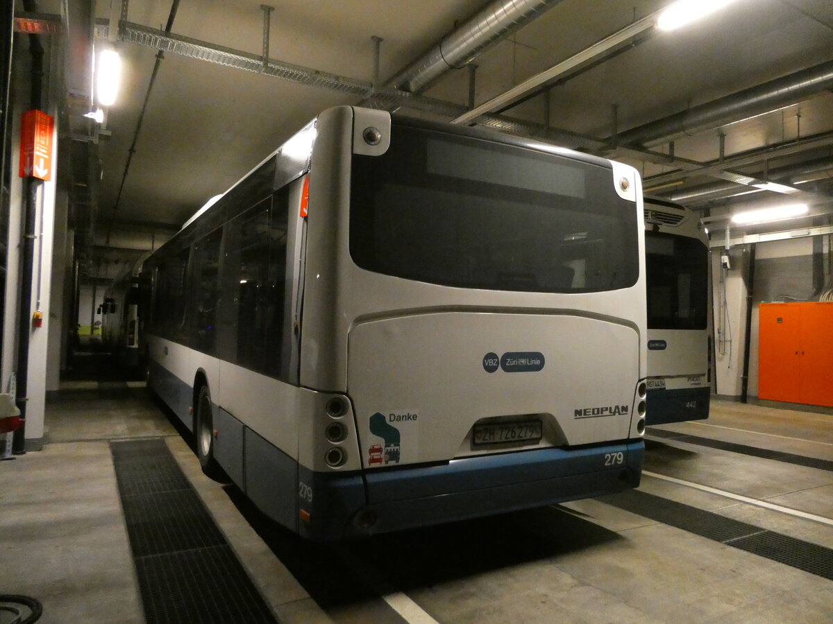 (236'441) - VBZ Zrich - Nr. 279/ZH 726'279 - Neoplan am 28. Mai 2022 in Zrich, Garage Hardau