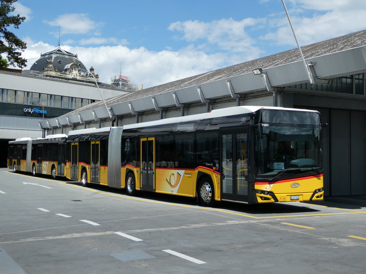 (236'506) - PostAuto Bern - Nr. 11'631/BE 407'862 - Solaris am 29. Mai 2022 in Bern, Postautostation