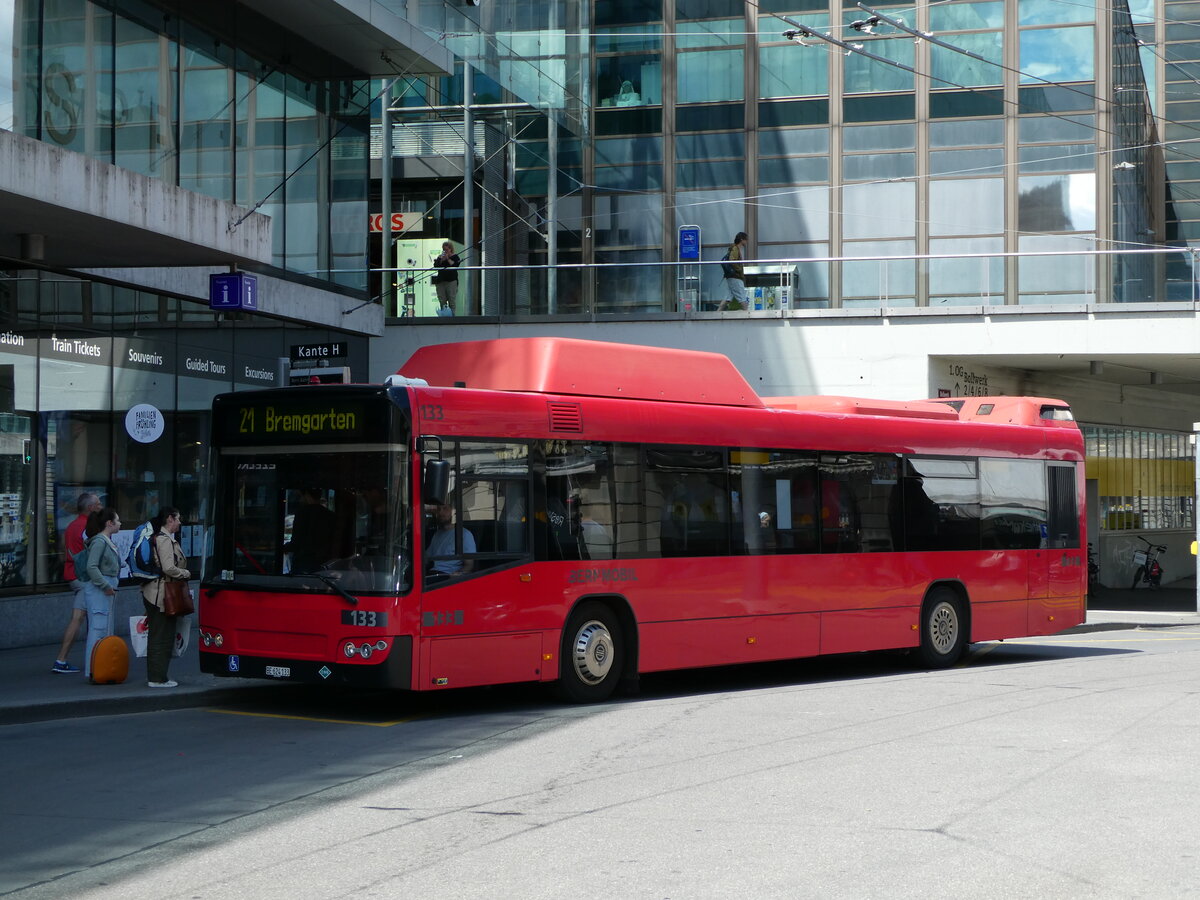 (236'514) - Bernmobil, Bern - Nr. 133/BE 624'133 - Volvo am 29. Mai 2022 beim Bahnhof Bern